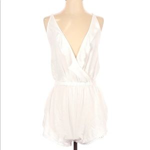Topshop white romper / beach coverup